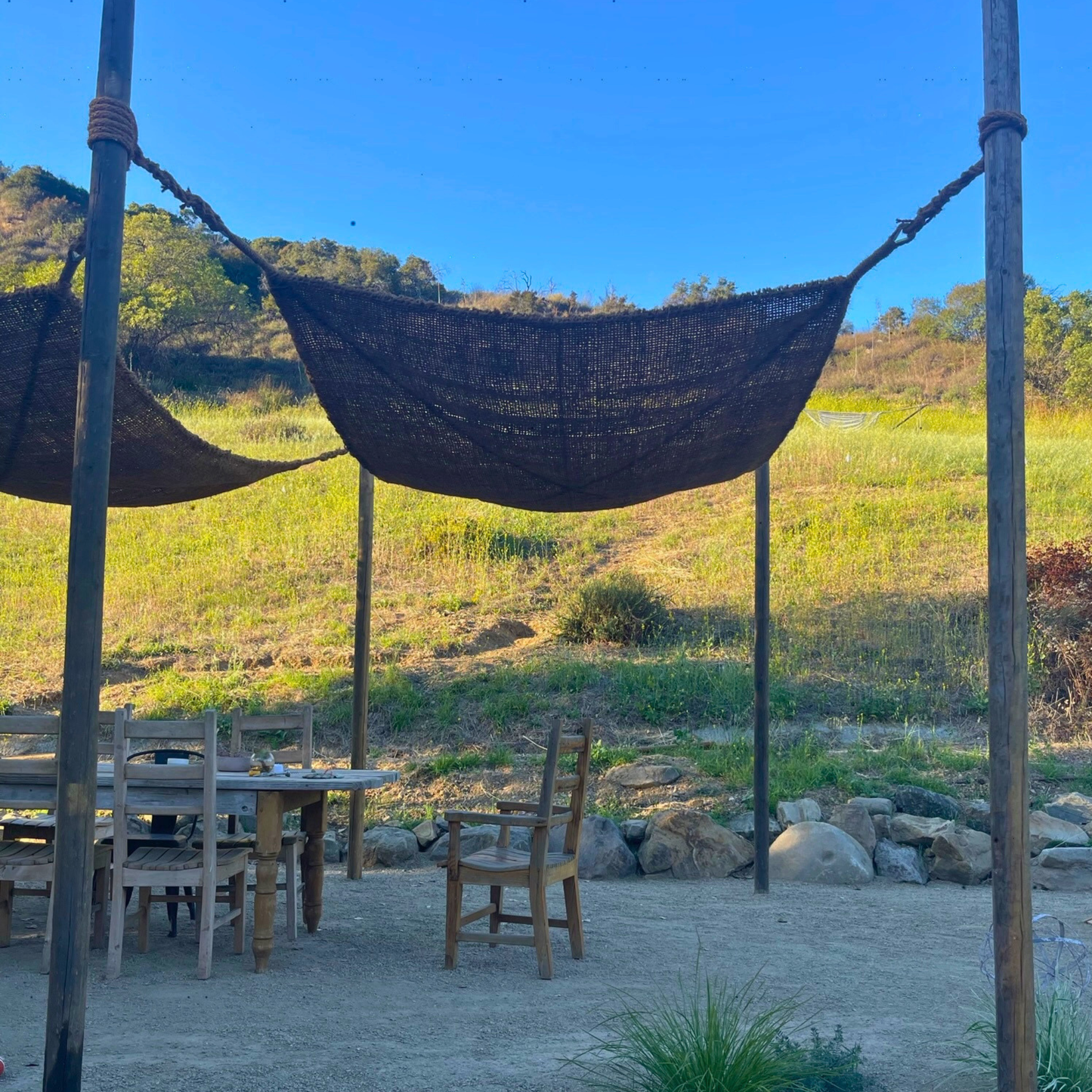 7ft x 10ft Rectangle Coconut Fiber Shade Sail — Natural Patio Sun Shade