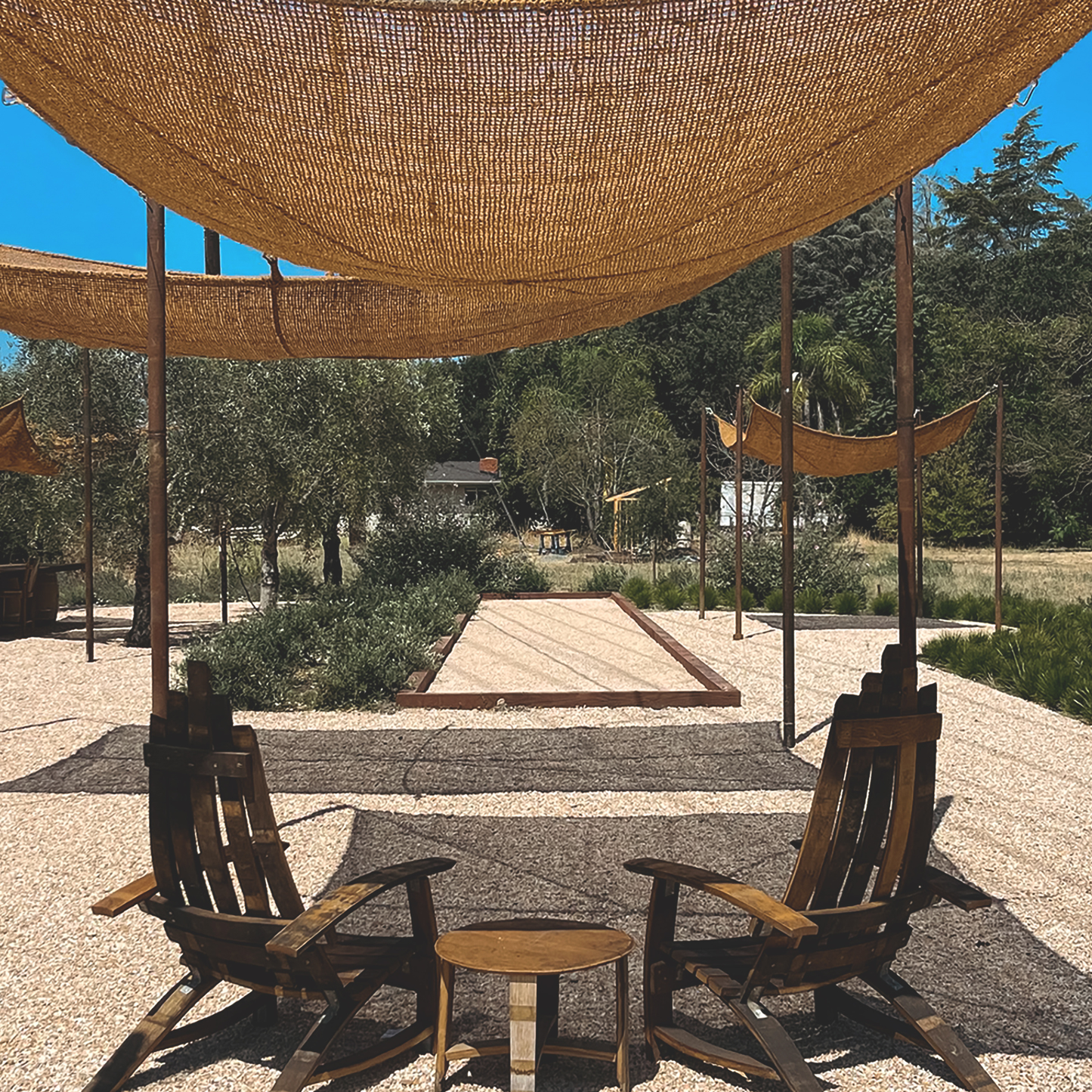 10ft x 10ft Square Coconut Fiber Shade Sail — Natural Patio & Garden Shade