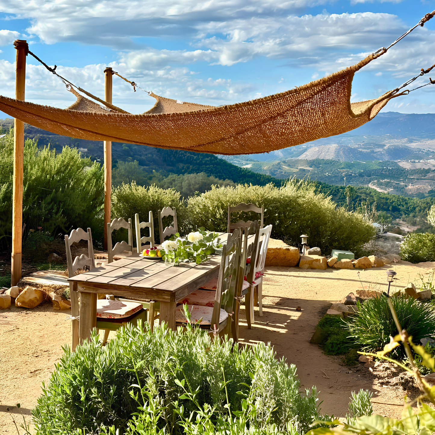 10ft x 13ft Rectangle Coconut Fiber Shade Sail — Natural Patio & Dining Shade