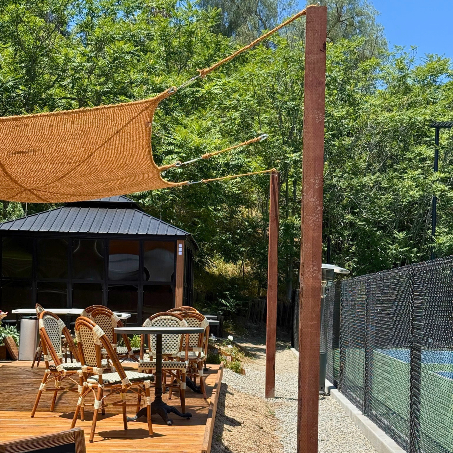 10ft x 16ft Rectangle Coconut Fiber Shade Sail - Large patio & Outdoor Shade