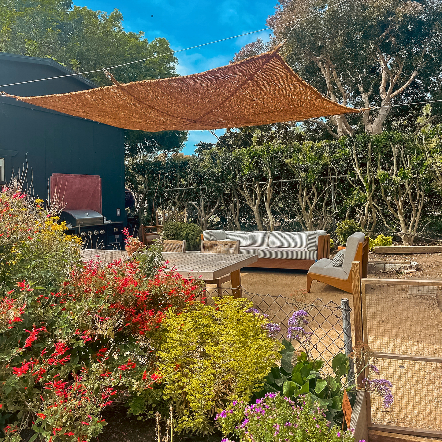 10ft x 16ft Rectangle Coconut Fiber Shade Sail - Large patio & Outdoor Shade