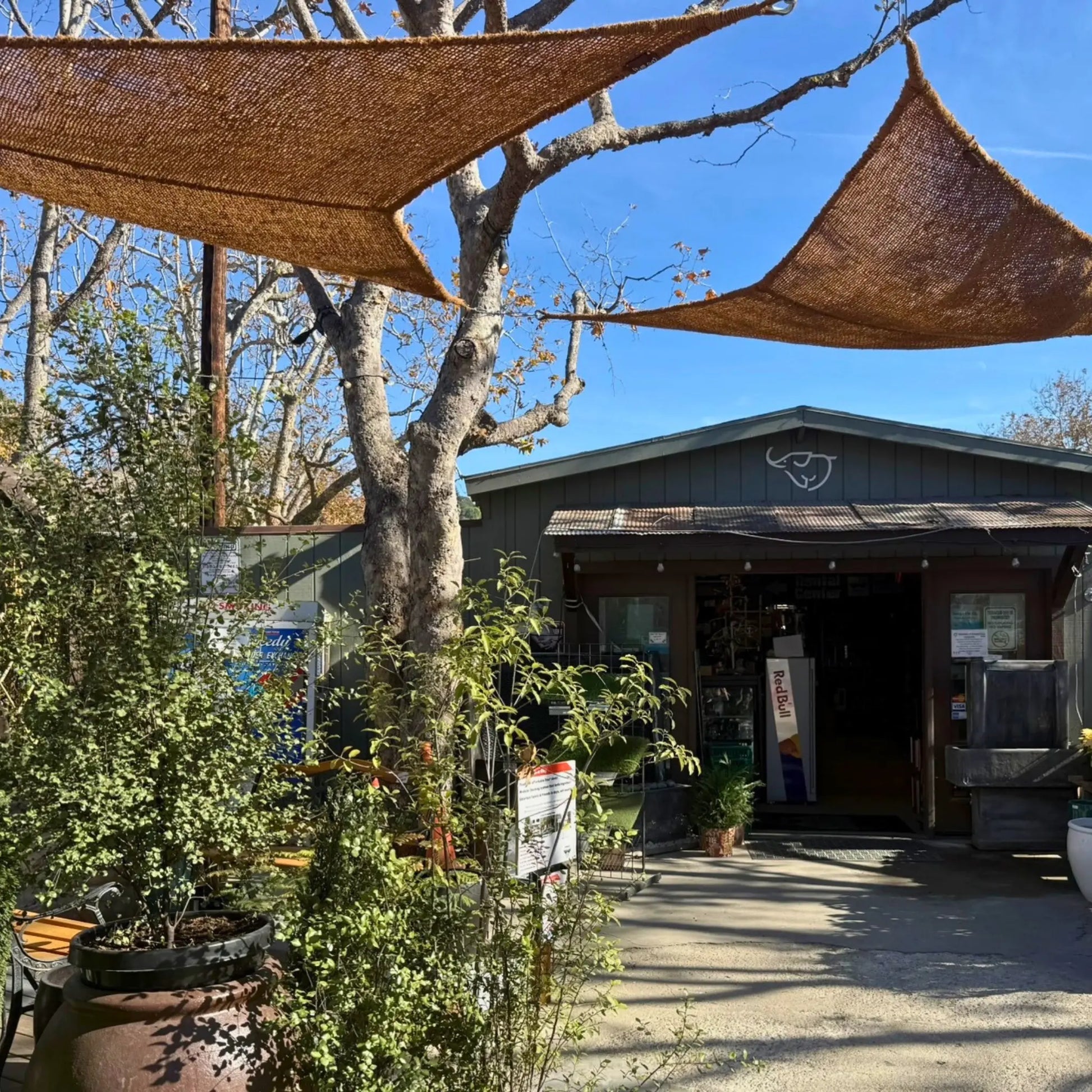 12' x 12' x 12' triangles coconut fibre shade sail natural fibers handmade artisan  non toxic canopy malibu coco du sol chic living 